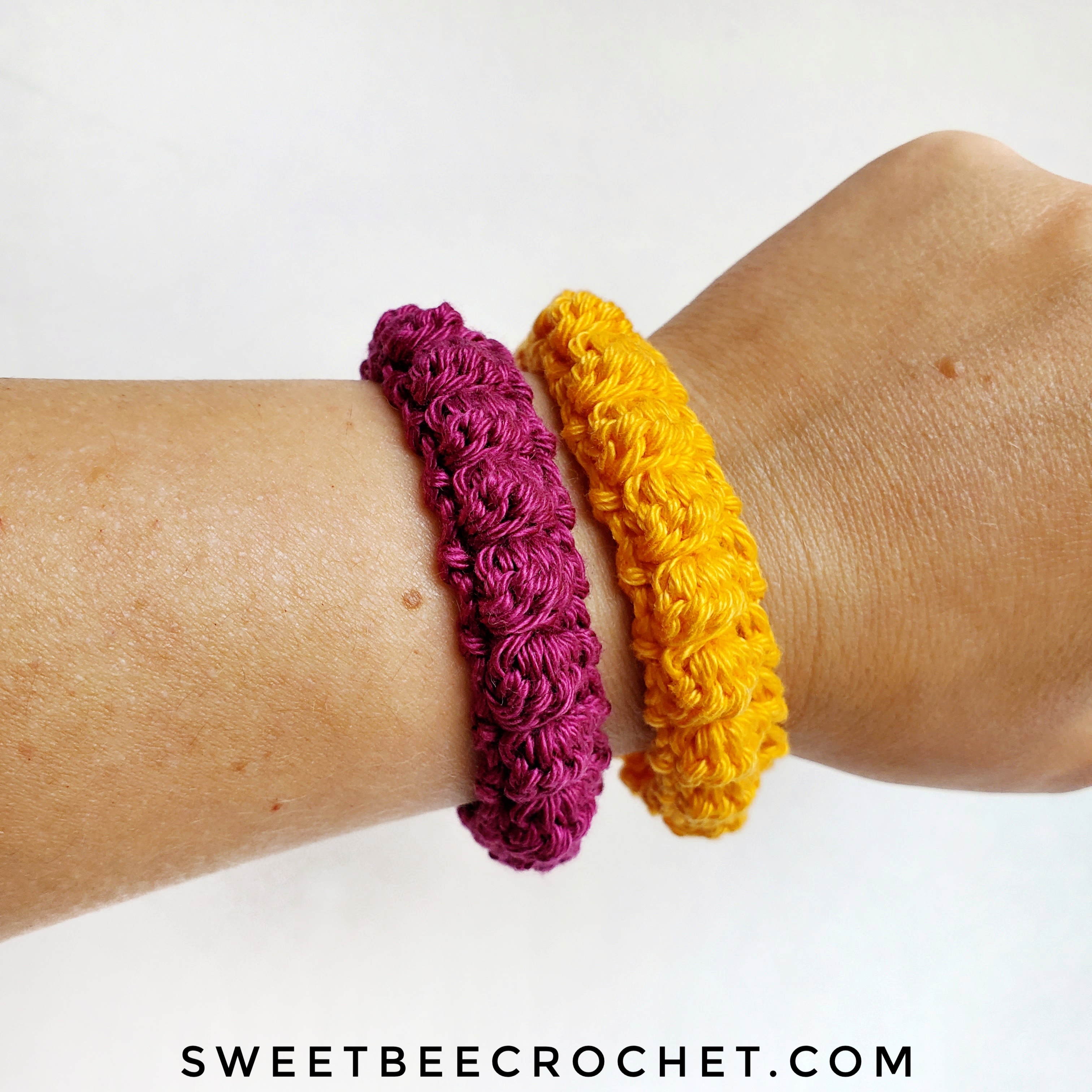 Crochet Tyre Bangle Bracelet Pattern | Easy Crochet Jewelry Patterns